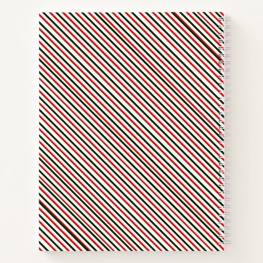Christmas Stripes Notitieboek (Achterkant)