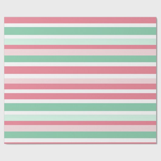 Christmas Stripes Pattern Cadeaupapier (Vlak)