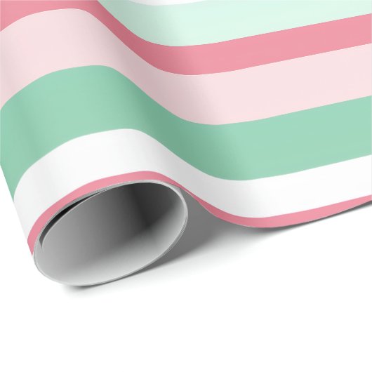 Christmas Stripes Pattern Cadeaupapier (Rol Hoek)