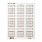 Christmas Stripes Retour Adreslabel Etiket (Full Sheet)