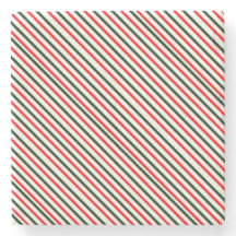 Christmas Stripes Stone Onderzetter
