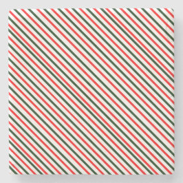 Christmas Stripes Stone Onderzetter