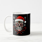 Christmas Sugar Calavera Skull Santa Hat Candy Can Koffiemok (Links)