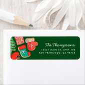 Christmas Sugar Cookie Groen retour adreslabel Etiket (Insitu)