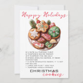Christmas Sugar Cookie Recept Feestdagenkaart (Voorkant)