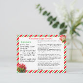 Christmas Sugar Cookies Recipe Card Briefkaart (Staand voorkant)