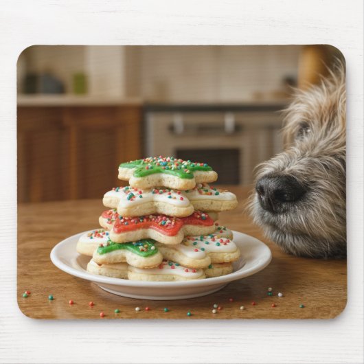 Christmas Sugar Cookies With Dog's Nose Muismat (Voorkant)