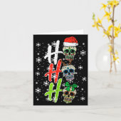 Christmas Sugar Skull Ho Ho Ho Xmas Mexican Men Wo Kaart (Gele Bloem)
