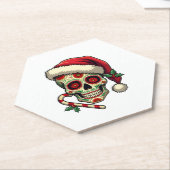 Christmas Sugar Skull Santa Hat Day Of The Dead Xm Kartonnen Onderzetters (Schuin)