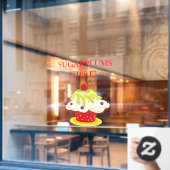 CHRISTMAS Sugarplums, Festive Cupcake Raamsticker (Cafe Raam)