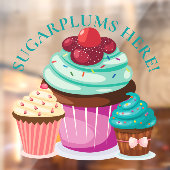 CHRISTMAS Sugarplums Hier, kleurrijke koekjes Raamsticker (Vel 2)