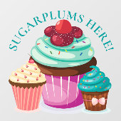 CHRISTMAS Sugarplums Hier, kleurrijke koekjes Raamsticker (Vel)