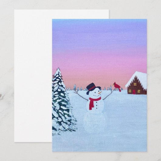 Christmas sunset feestdagenkaart (Voorkant / Achterkant)