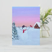 Christmas sunset feestdagenkaart (Staand voorkant)