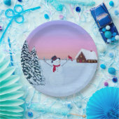 Christmas sunset papieren bordje (Feest)