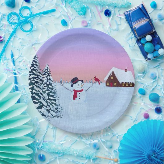 Christmas sunset papieren bordje (Feest)
