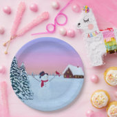 Christmas sunset papieren bordje (Feest)