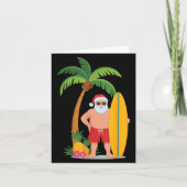Christmas Surf Santa Beach Ne Vakantie Surfen Kaart (Voorkant)
