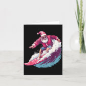 Christmas Surfing Santa Surfboarder Surf Lover Xma Kaart (Voorkant)