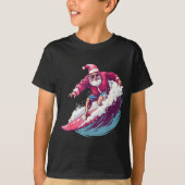 Christmas Surfing Santa Surfboarder Surf Lover Xma T-shirt (Voorkant)