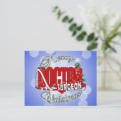 CHRISTMAS SURGEON DOCTOR FEESTDAGENKAART (Staand voorkant)