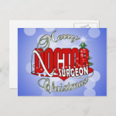 CHRISTMAS SURGEON DOCTOR FEESTDAGENKAART (Voorkant / Achterkant)