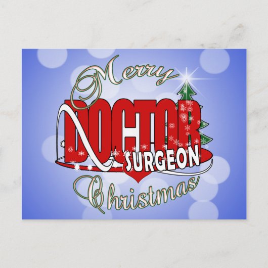 CHRISTMAS SURGEON DOCTOR FEESTDAGENKAART (Voorkant)