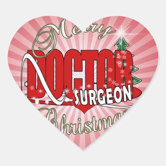 CHRISTMAS SURGEON DOCTOR HART STICKER (Voorkant)