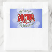 CHRISTMAS SURGEON DOCTOR RECHTHOEKIGE STICKER (Tas)