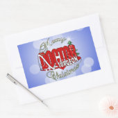 CHRISTMAS SURGEON DOCTOR RECHTHOEKIGE STICKER (Envelop)