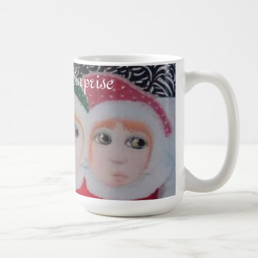 Christmas Surprise cute kids Mug Koffiemok (Rechts)