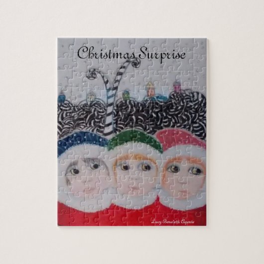 Christmas Surprise cute kids Puzzle Legpuzzel (Verticaal)