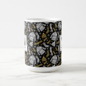 Christmas Sweater Gloves Snowflakes Monogram Name Koffiemok (Center)