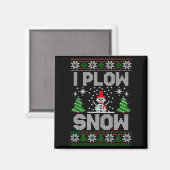 Christmas Sweater I Plow Snow Matching Couples Paj Magneet (Voorkant / Achterkant)