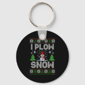 Christmas Sweater I Plow Snow Matching Couples Paj Sleutelhanger (Voorkant)