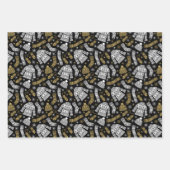 Christmas Sweater Socks Hat Gloves Snowflakes Inpakpapier Vel (Voorkant 3)