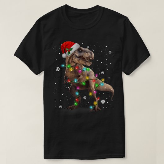 Christmas T-Rex Dinosaur Funny Holiday Shirt (Design voorkant)