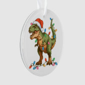 Christmas T Rex Dinosaur Xmas Dino Tyrannosaurus Ornament (voorkant)