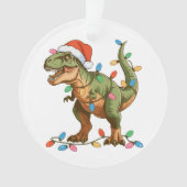 Christmas T Rex Dinosaur Xmas Dino Tyrannosaurus Ornament (voorkant)