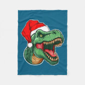 Christmas T-rex  Fleece Deken (Voorkant)