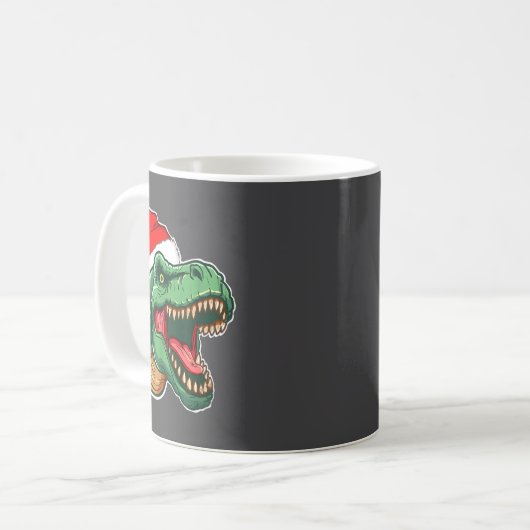 Christmas T-rex  Koffiemok (Voorkant links)