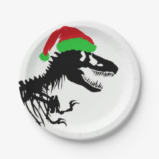 Christmas T-Rex Papieren Bordje (Voorkant)