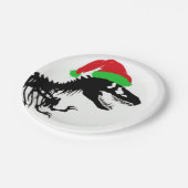 Christmas T-Rex Papieren Bordje (Gekanteld)
