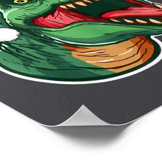 Christmas T-rex Poster (Hoek)