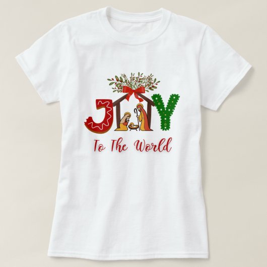 christmas t-shirt joy to the world (Design voorkant)