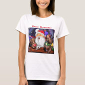 Christmas T-Shirt Santa and Reindeers - Fun (Voorkant)