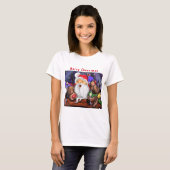 Christmas T-Shirt Santa and Reindeers - Fun (Voorkant volledig)