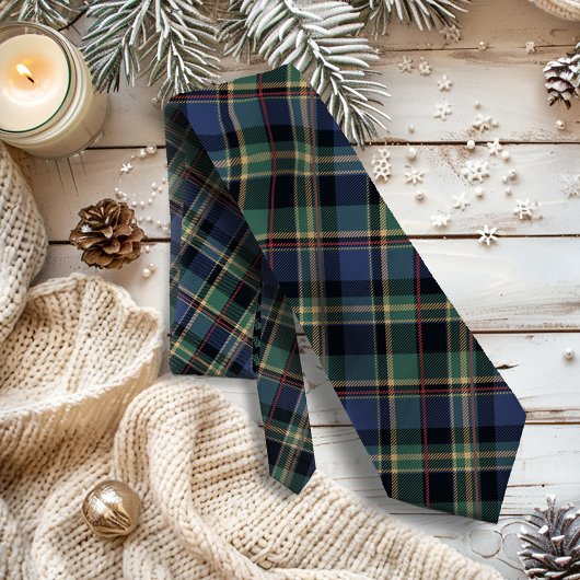 Christmas Tartan Brick Blue Green ID1141B Stropdas