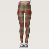 Christmas Tartan Brick Red Green ID1141A Leggings (Voorkant)
