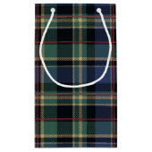 Christmas Tartan Navy Blauw Groen ID1141B Klein Cadeauzakje (Achterkant)